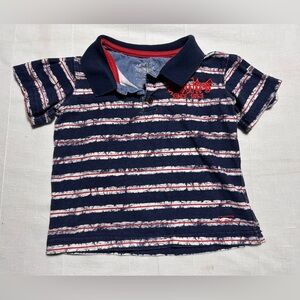 Levi's Kids Navy and Red Striped Polo